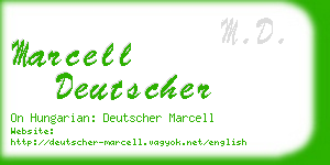 marcell deutscher business card